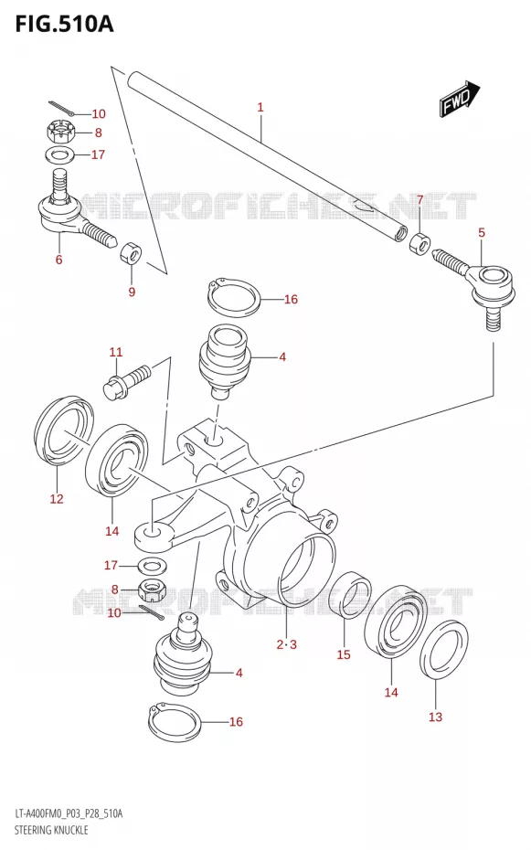 STUURINRICHTINGS - HUB Suzuki QUAD 400 KINGQUAD 2020  LT-A400F M0 (P28)