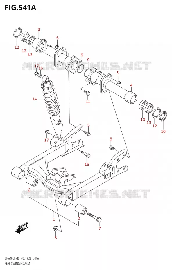 SWINGARM Suzuki QUAD 400 KINGQUAD 2020  LT-A400F M0 (P28)