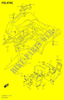 ACHTERSPATBORD00XPZL9 P17) voor Suzuki KINGQUAD 500 2019