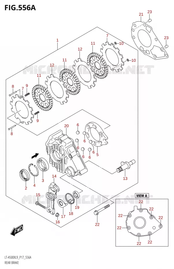 ACHTERREM Suzuki QUAD 500 KINGQUAD 2019  LT-A500X L9 (P17)