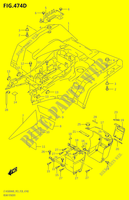 ACHTERSPATBORD00XPM0 P03) voor Suzuki KINGQUAD 500 2020