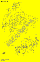 ACHTERSPATBORD00XPM0 P28) voor Suzuki KINGQUAD 500 2020