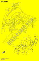 ACHTERSPATBORD00XPM0 P33) voor Suzuki KINGQUAD 500 2020