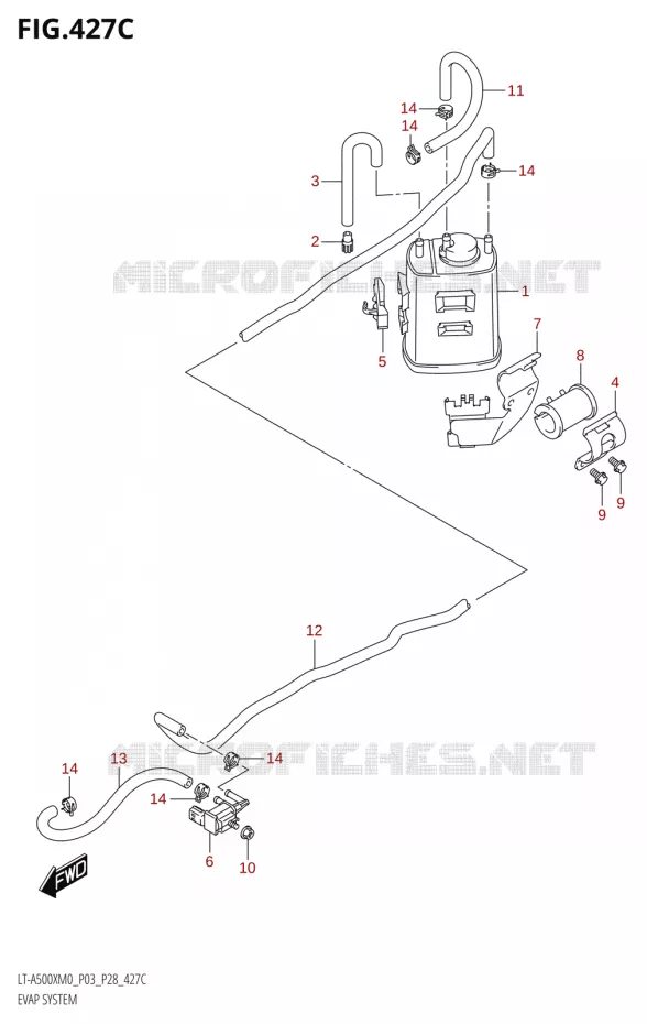 FUEL EVAP SYSTEM500XPZM0 P33) Suzuki QUAD 500 KINGQUAD 2020  LT-A500X / XP / XPZ M0 (P03,P28,P33)
