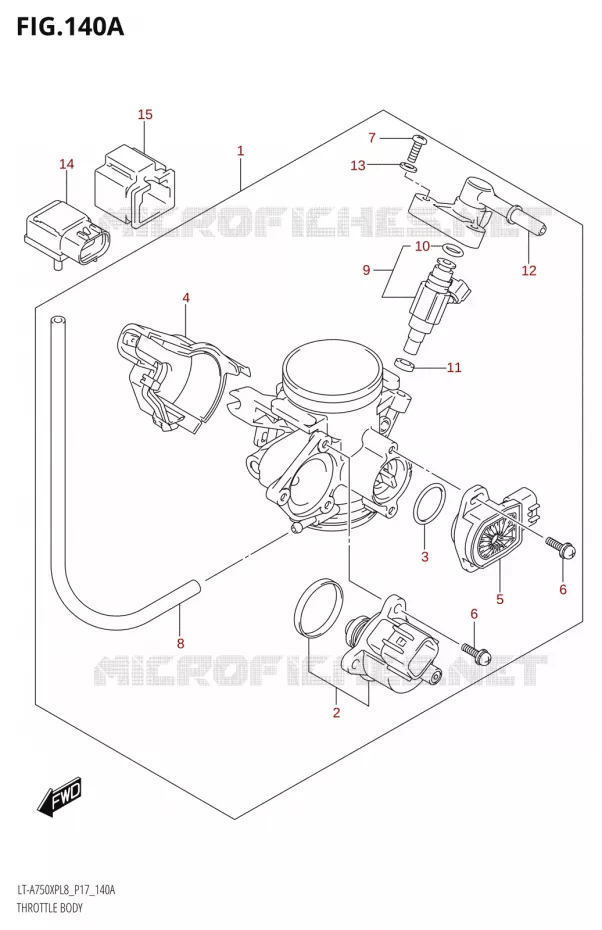 GASKLEPHUIS Suzuki QUAD 750 KINGQUAD 2018  LT-A750XP L8 (P17)