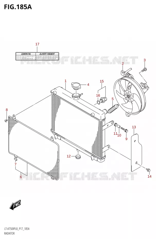 RADIATOR Suzuki QUAD 750 KINGQUAD 2018  LT-A750XP L8 (P17)