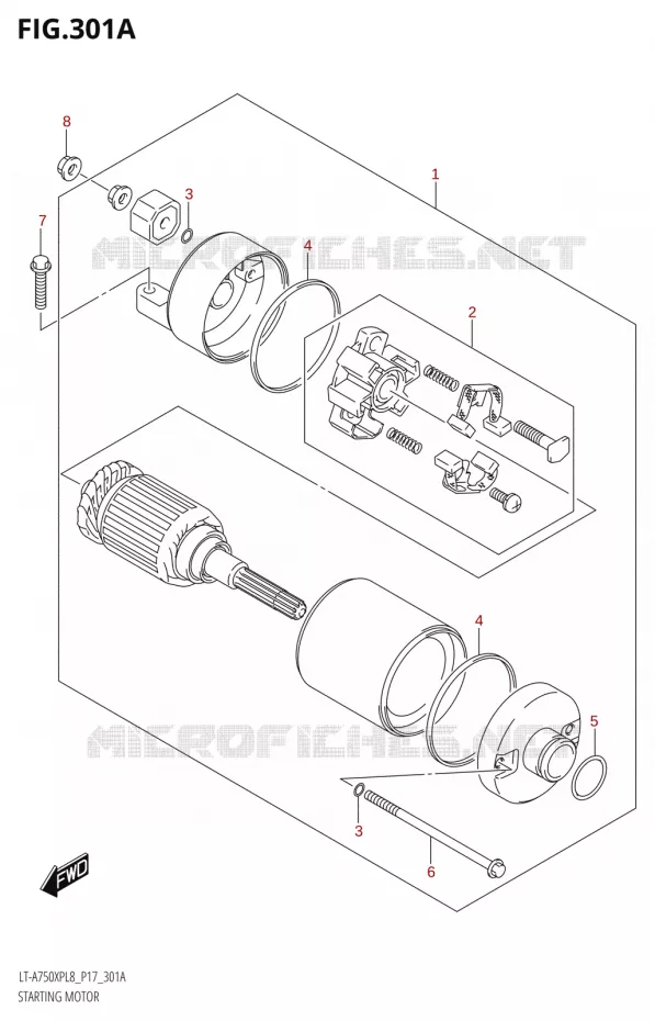 STARTMOTOR Suzuki QUAD 750 KINGQUAD 2018  LT-A750XP L8 (P17)