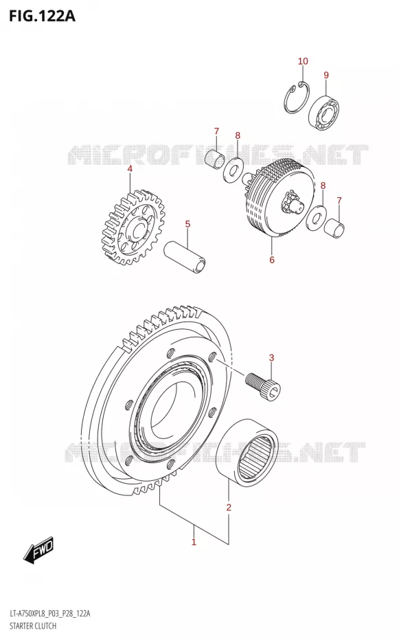 STARTMOTOR KOPPELINGS Suzuki QUAD 750 KINGQUAD 2018  LT-A750XPB L8 (P03)