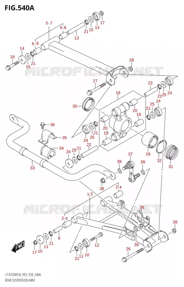 SWINGARM Suzuki QUAD 750 KINGQUAD 2018  LT-A750XPB L8 (P03)