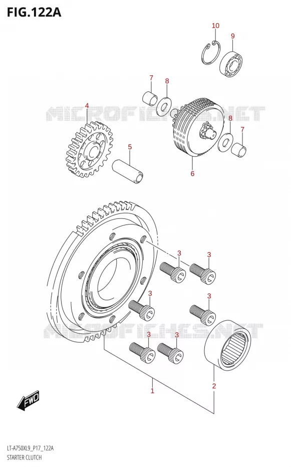 STARTMOTOR CLUTCH Suzuki QUAD 750 KINGQUAD 2019  LT-A750X L9 (P17)