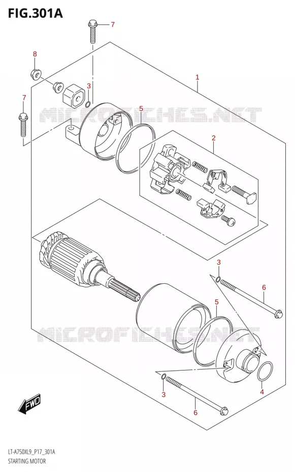 STARTMOTOR Suzuki QUAD 750 KINGQUAD 2019  LT-A750X L9 (P17)