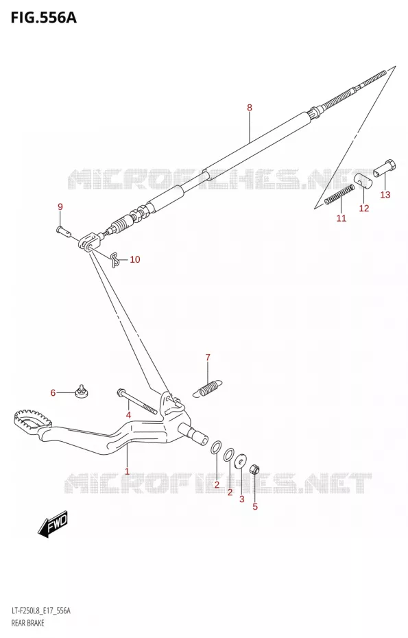ACHTERREM Suzuki QUAD 250 OZARK 2018  LT-F250 L8 (E17)