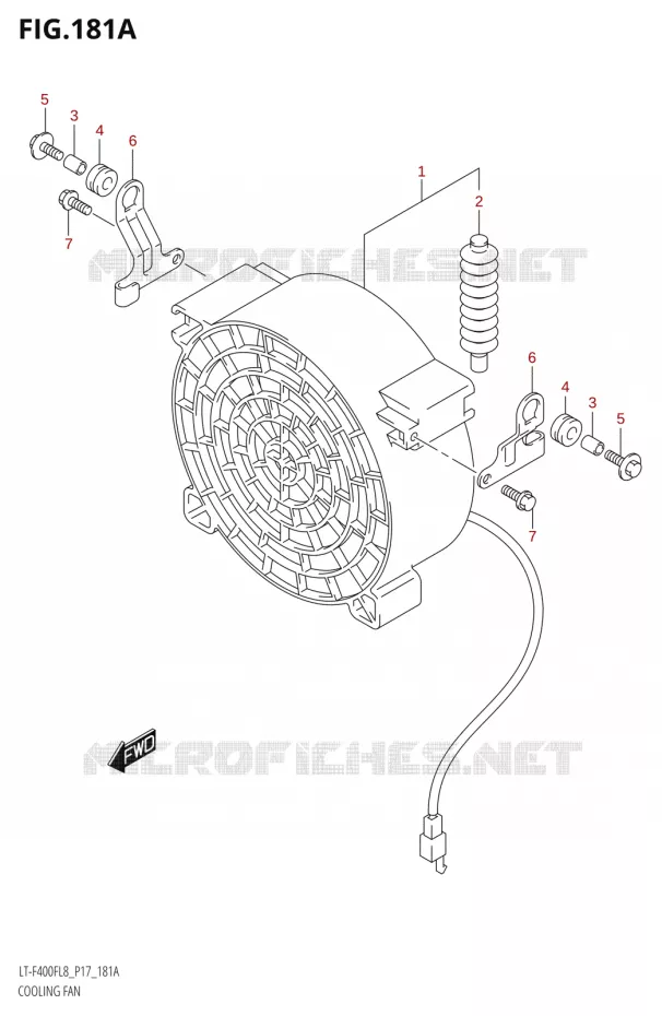 KOELVENTILATOR Suzuki QUAD 400 KINGQUAD 2018  LT-F400F L8 (P17)
