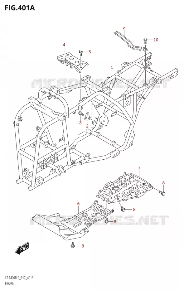 FRAME Suzuki QUAD 400 KINGQUAD 2019  LT-F400F L9 (P17)