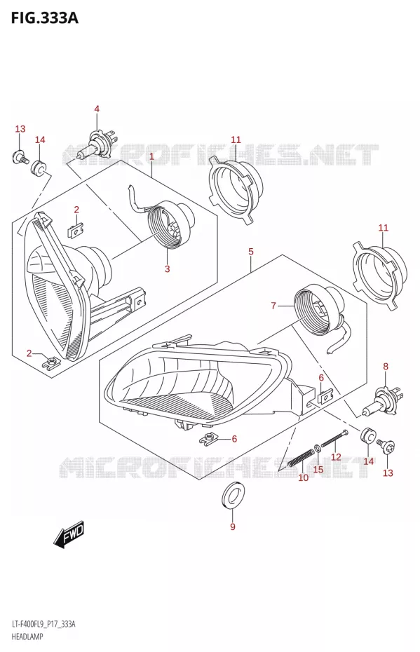 KOPLAMP Suzuki QUAD 400 KINGQUAD 2019  LT-F400F L9 (P17)