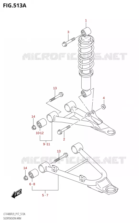 SCHORSING ARM Suzuki QUAD 400 KINGQUAD 2019  LT-F400F L9 (P17)