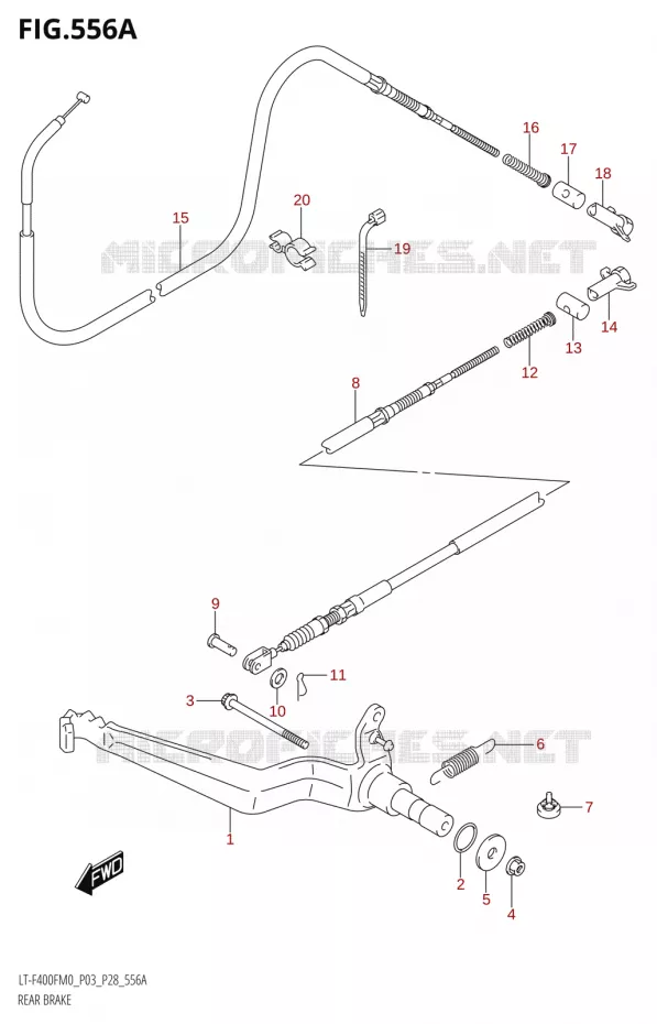 ACHTERREM Suzuki QUAD 400 KINGQUAD 2020  LT-F400F M0 (P28)