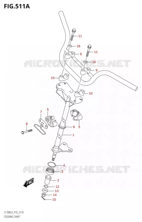 STUURKOLOM Suzuki QUAD 90 QUADSPORT 2019  LT-Z90 L9 (P19)