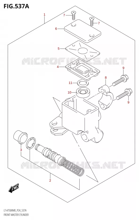 FRONT HOOFDREMCILINDER Suzuki QUAD 750 KINGQUAD 2020  LT-A750X M0 (P24)
