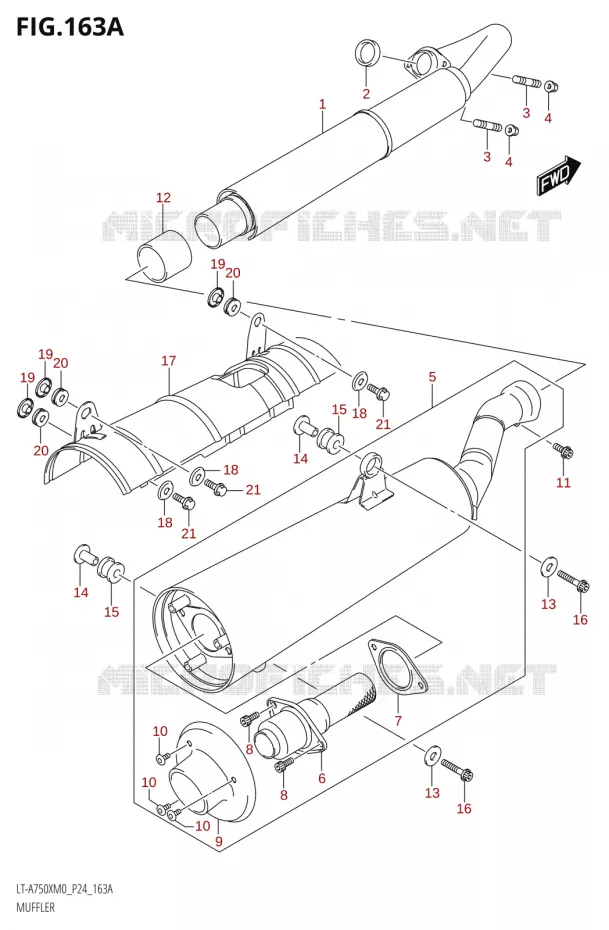 GELUIDDEMPER Suzuki QUAD 750 KINGQUAD 2020  LT-A750X M0 (P24)