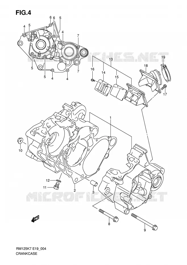 CASING Suzuki MOTO 125 RM 2008  RM125K8(P19)