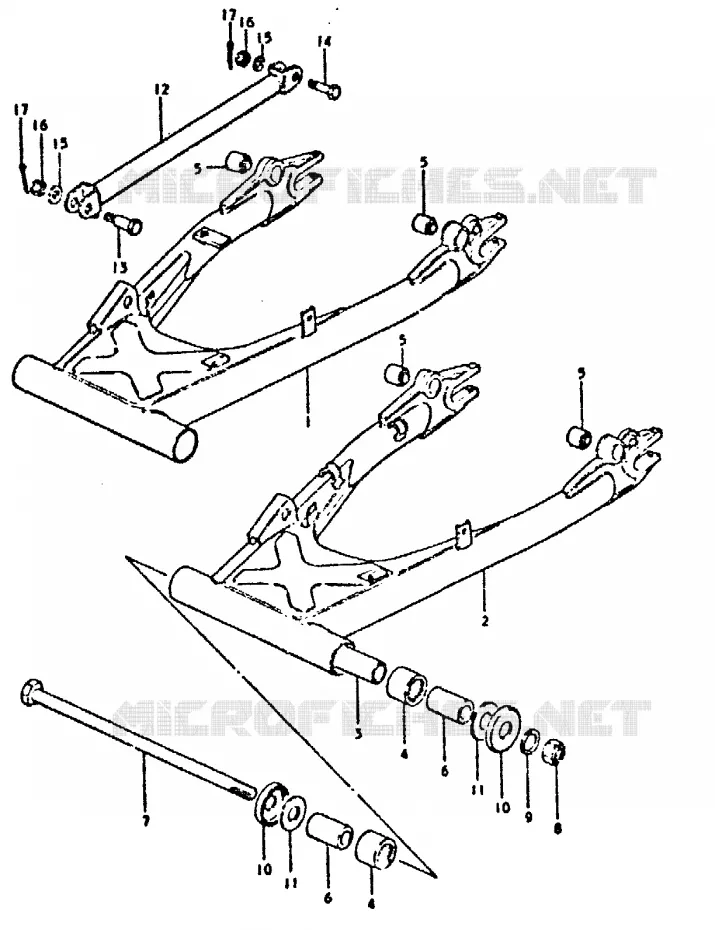 SWINGARM Suzuki MOTO 750 GSX 1981  GSX750X(1981)