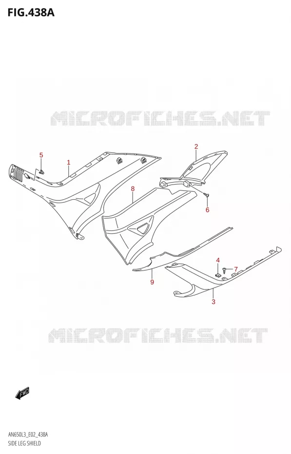 ONDERAANKLEDING Suzuki SCOOTER 650 BURGMAN 2013  AN650 L3 (E02,E19)