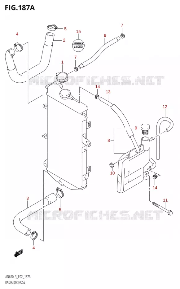 RADIATOR SLANG - EXPANSIEVAT Suzuki SCOOTER 650 BURGMAN 2013  AN650Z L3 (E02,E19)