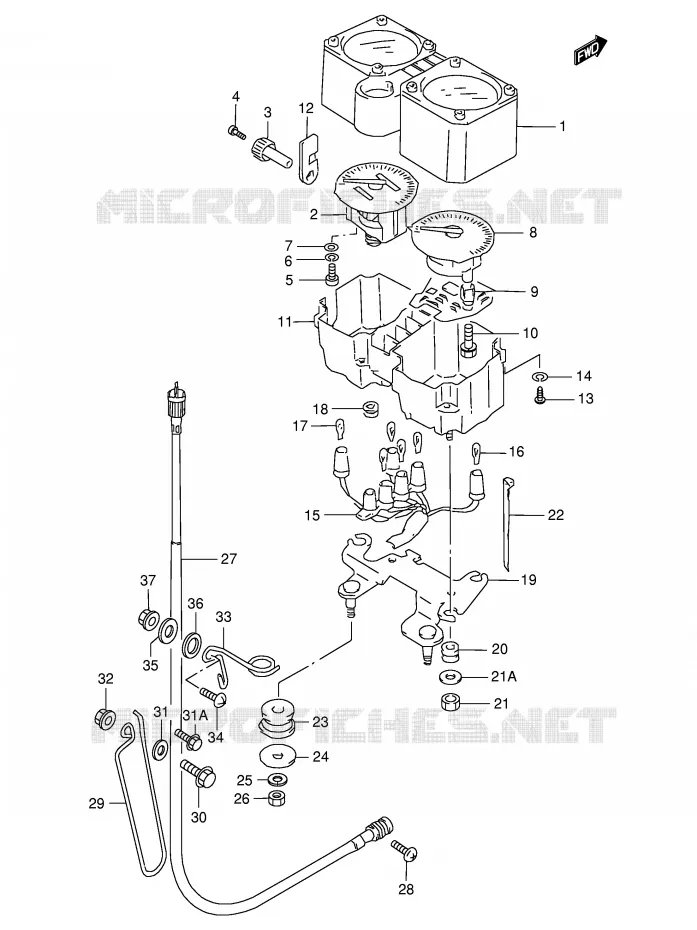 SNELHEIDSMETER Suzuki MOTO 350 DR 1996  DR350SE T (E02,E04,E18,E94)