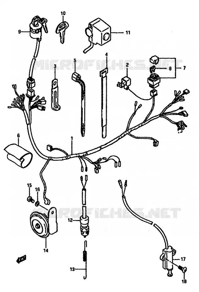 BEDRADING Suzuki MOTO 600 DR 1987  DR600SH(E2)