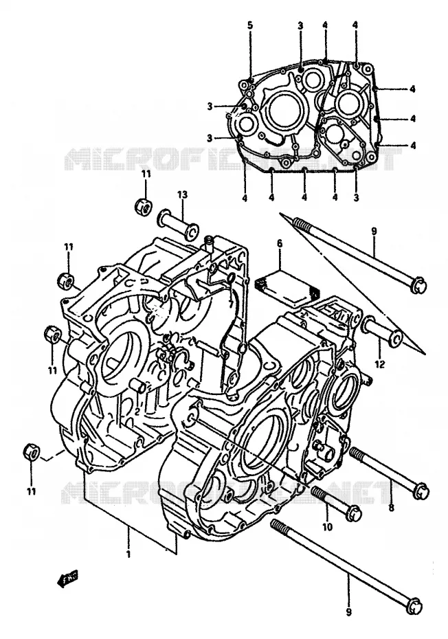 CASING Suzuki MOTO 600 DR 1987  DR600SH(E2)