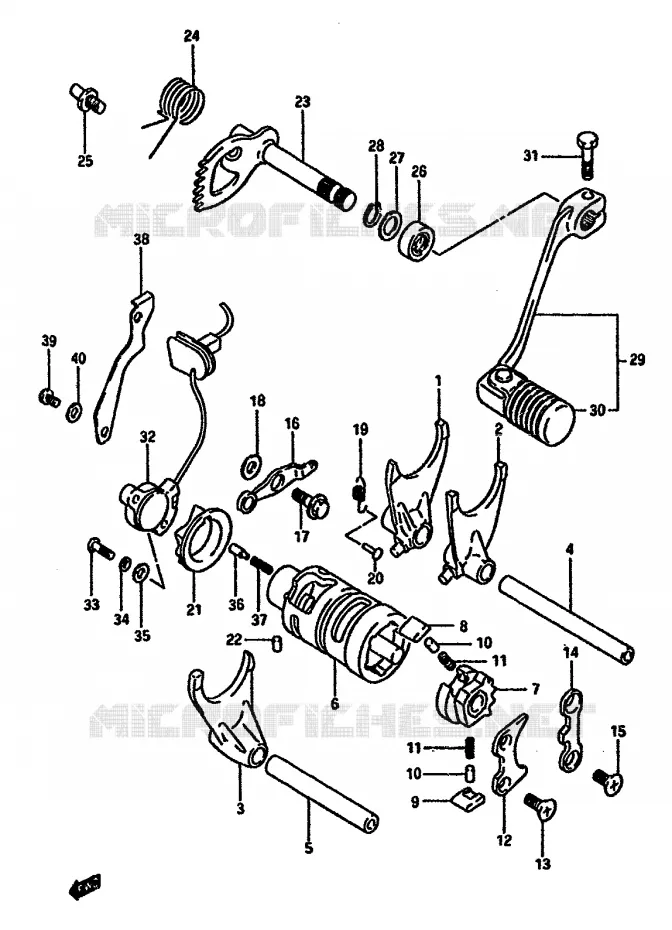 SCHAKELEN ASSY Suzuki MOTO 600 DR 1987  DR600S H/DR600SU H