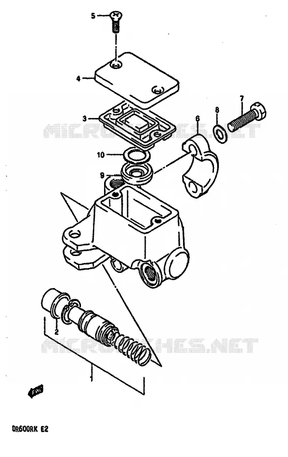 FRONT HOOFDREMCILINDER Suzuki MOTO 600 DR 1989  DR600R K/DR600RU K