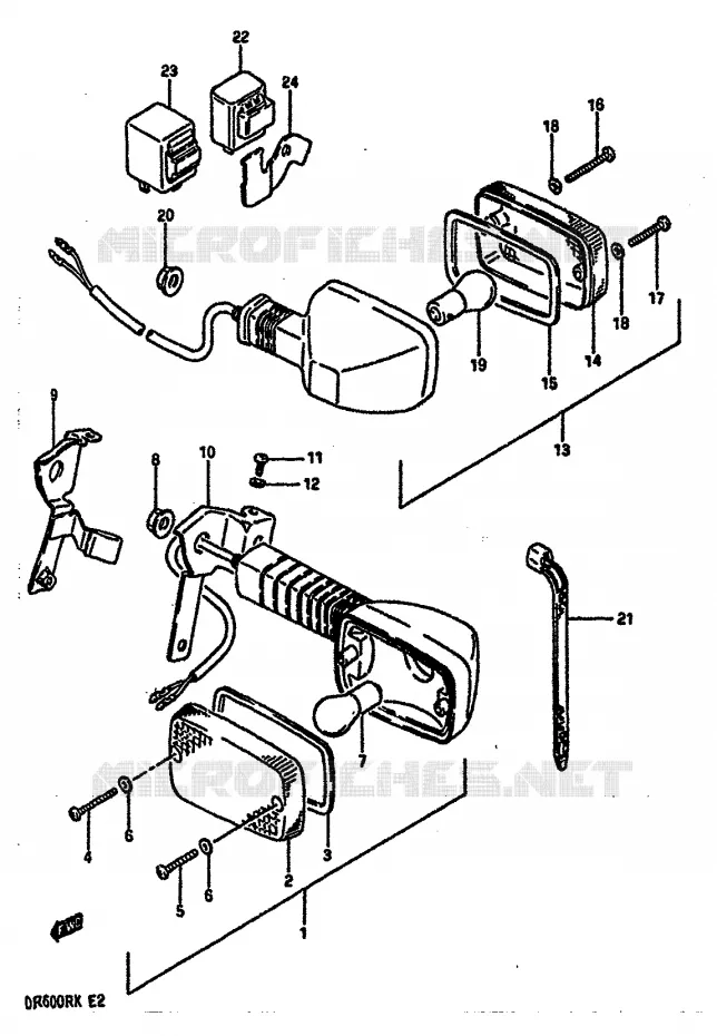INDICATOREN Suzuki MOTO 600 DR 1989  DR600RUK(E2)