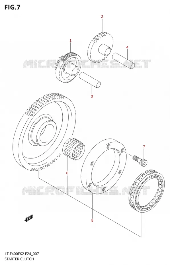 STARTMOTOR CLUTCH Suzuki QUAD 400 EIGER 2002  LT-F400FK2(E24)