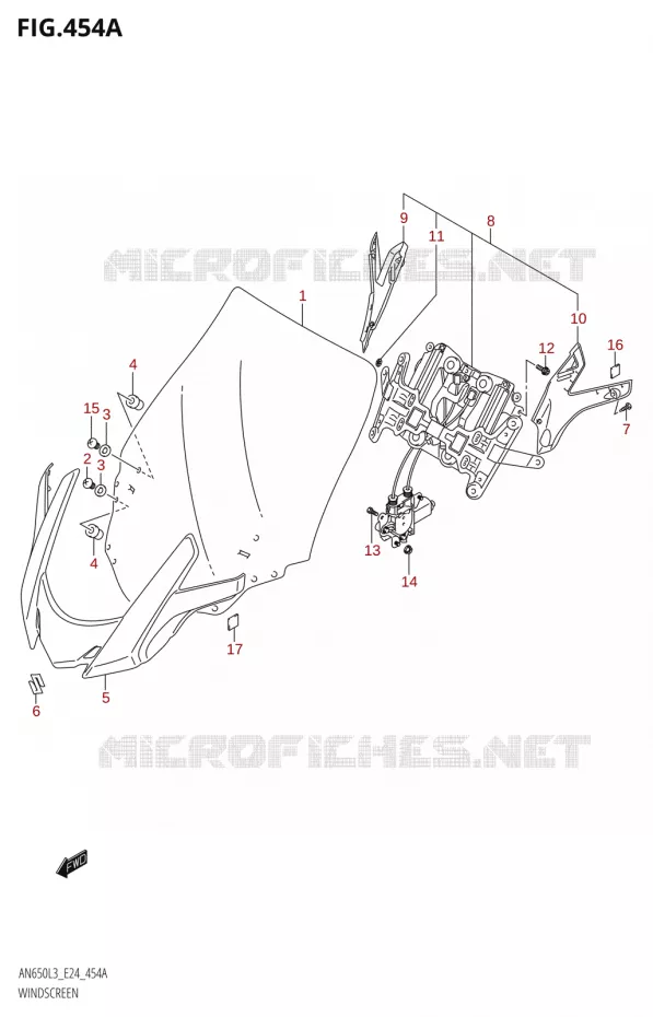 VOORRUIT Suzuki SCOOTER 650 BURGMAN 2013  AN650 L3 (E24)