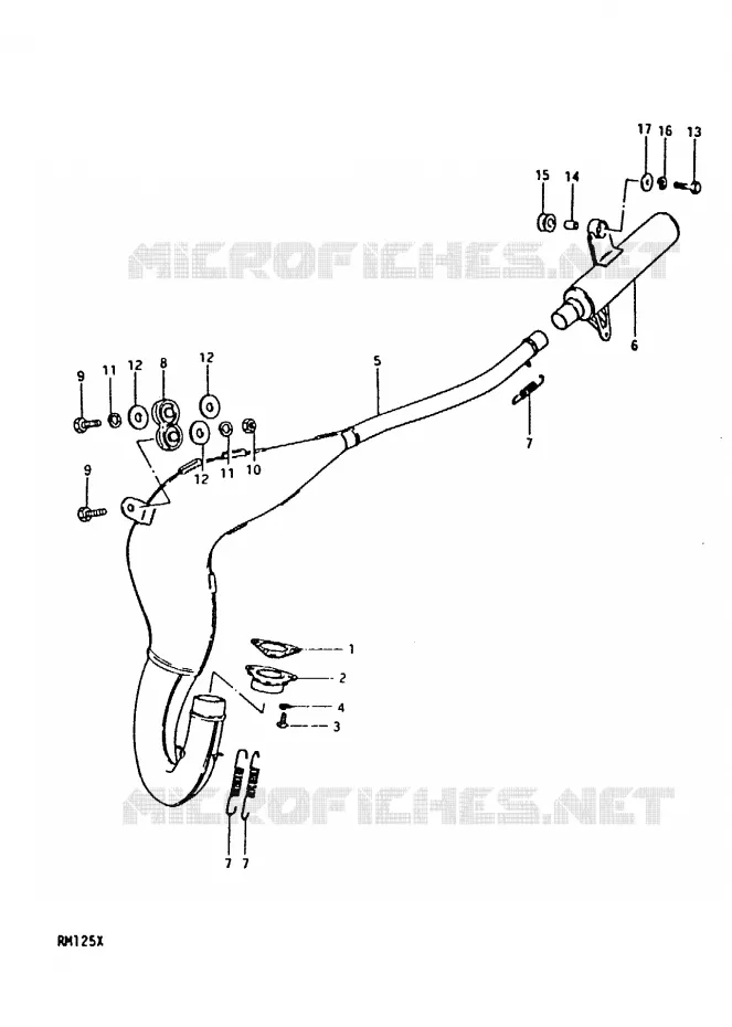 GELUIDDEMPER Suzuki MOTO 125 RM 1981  RM125X