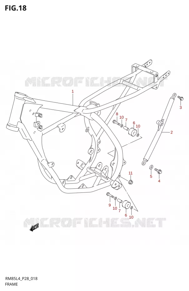 FRAME Suzuki MOTO 85 RM 2014  RM85L L4 (P03,P28,P33)