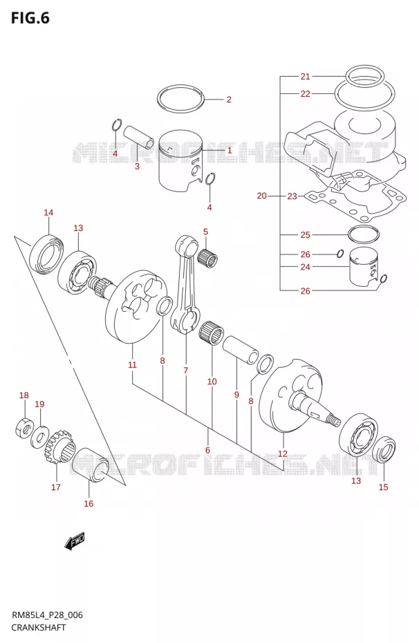 KRUKAS Suzuki MOTO 85 RM 2014  RM85L L4 (P03,P28,P33)
