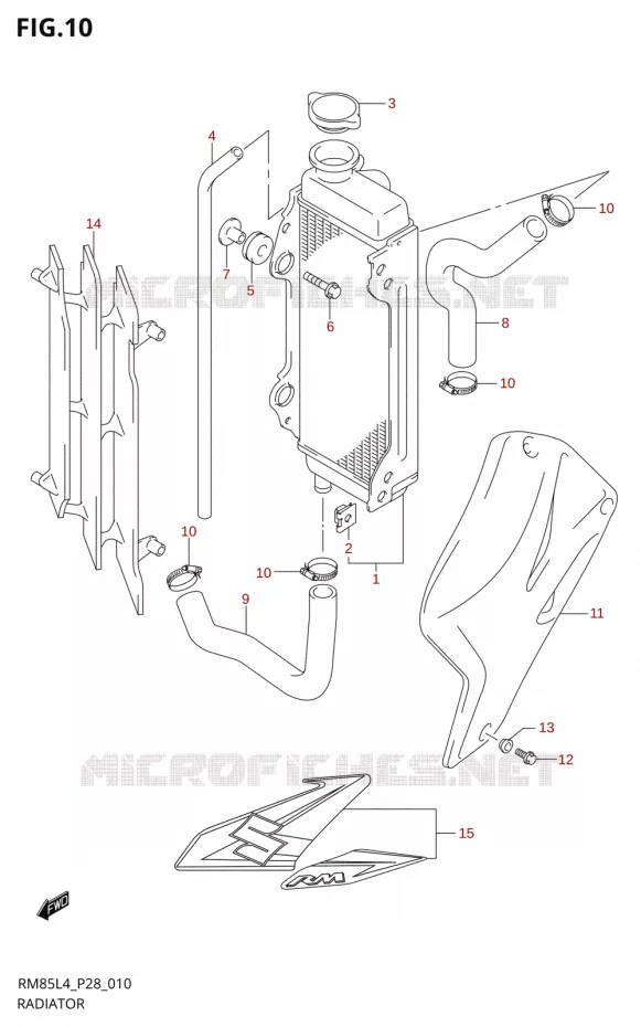 RADIATOR Suzuki MOTO 85 RM 2014  RM85L L4 (P03,P28,P33)