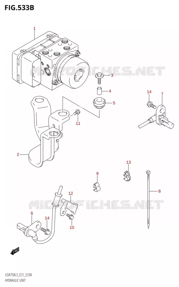 ABSAULIC UNIT (GSR750A:L3:E24) Suzuki MOTO 750 GSR 2013  GSR750A L3 (E21)