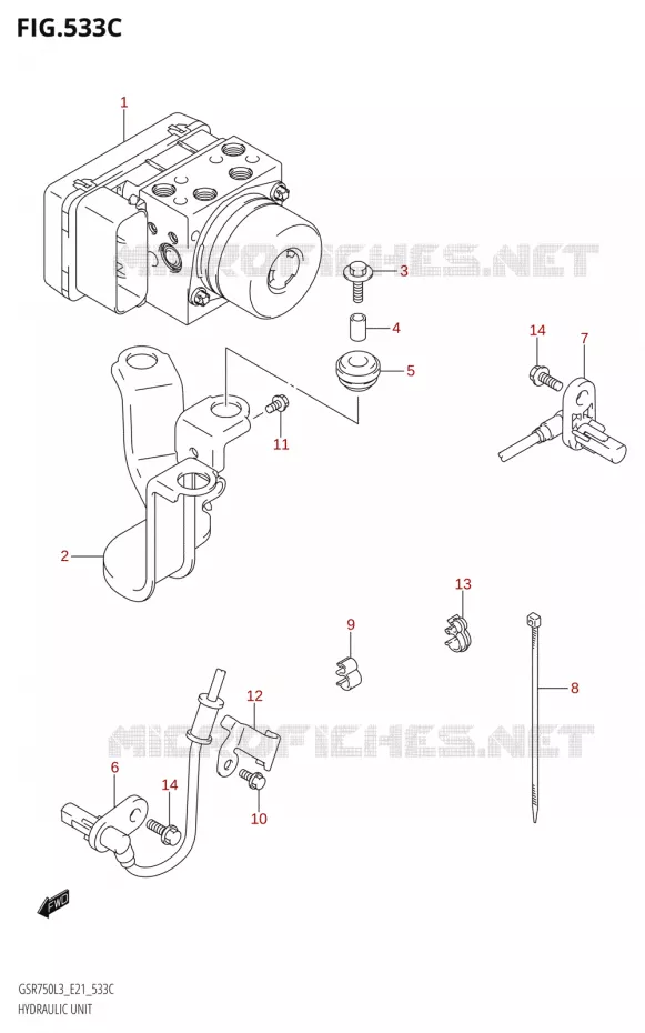 ABSAULIC UNIT (GSR750AUE:L3:E21) Suzuki MOTO 750 GSR 2013  GSR750A L3 (E21)