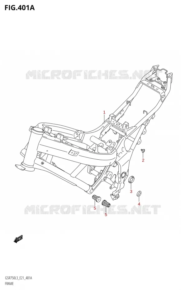 FRAME Suzuki MOTO 750 GSR 2013  GSR750AUE L3 (E21)