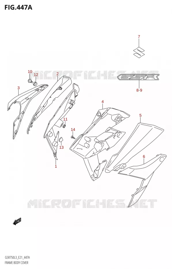 KUIP Suzuki MOTO 750 GSR 2013  GSR750AUE L3 (E21)