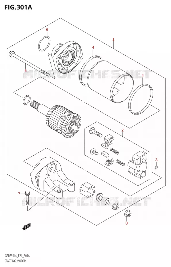 STARTMOTOR Suzuki MOTO 750 GSR 2014  GSR750AUE L4 (E21)