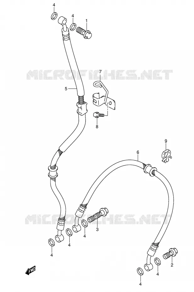 FRONT REMSLANG Suzuki MOTO 1000 GSX-R 2003  GSX-R1000 K3 (E37)