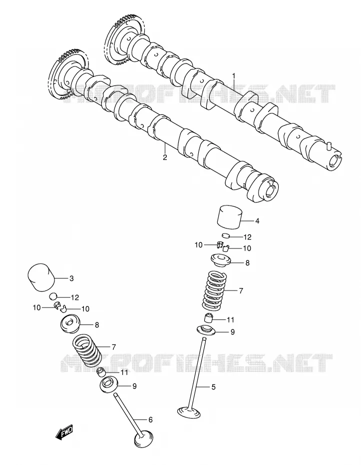 NOKKENAS - VALVES Suzuki MOTO 1000 GSX-R 2003  GSX-R1000 K3 (E02)