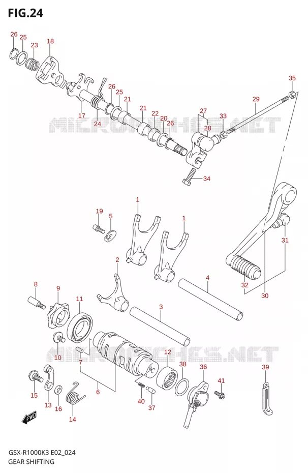 SCHAKELEN ASSY Suzuki MOTO 1000 GSX-R 2003  GSX-R1000 K3 (E02)