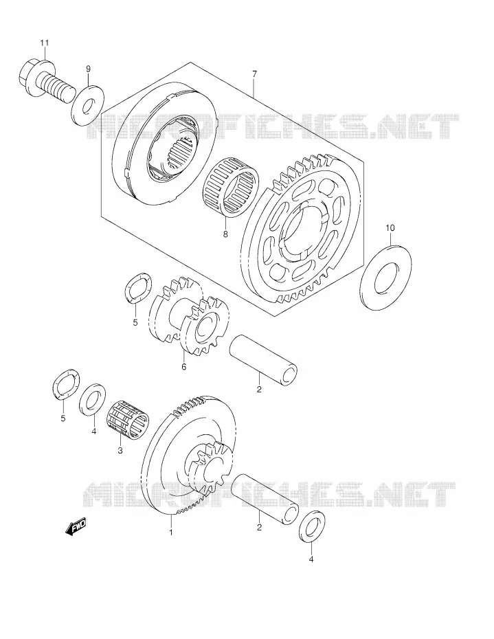 STARTMOTOR CLUTCH Suzuki MOTO 1000 GSX-R 2003  GSX-R1000 K3 (E19)