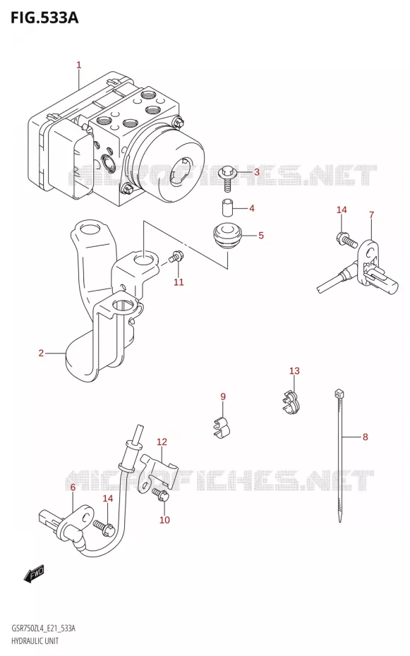 ABSAULIC UNIT (GSR750ZA:L4:E21) Suzuki MOTO 750 GSR 2014  GSR750ZA L4 (E21)